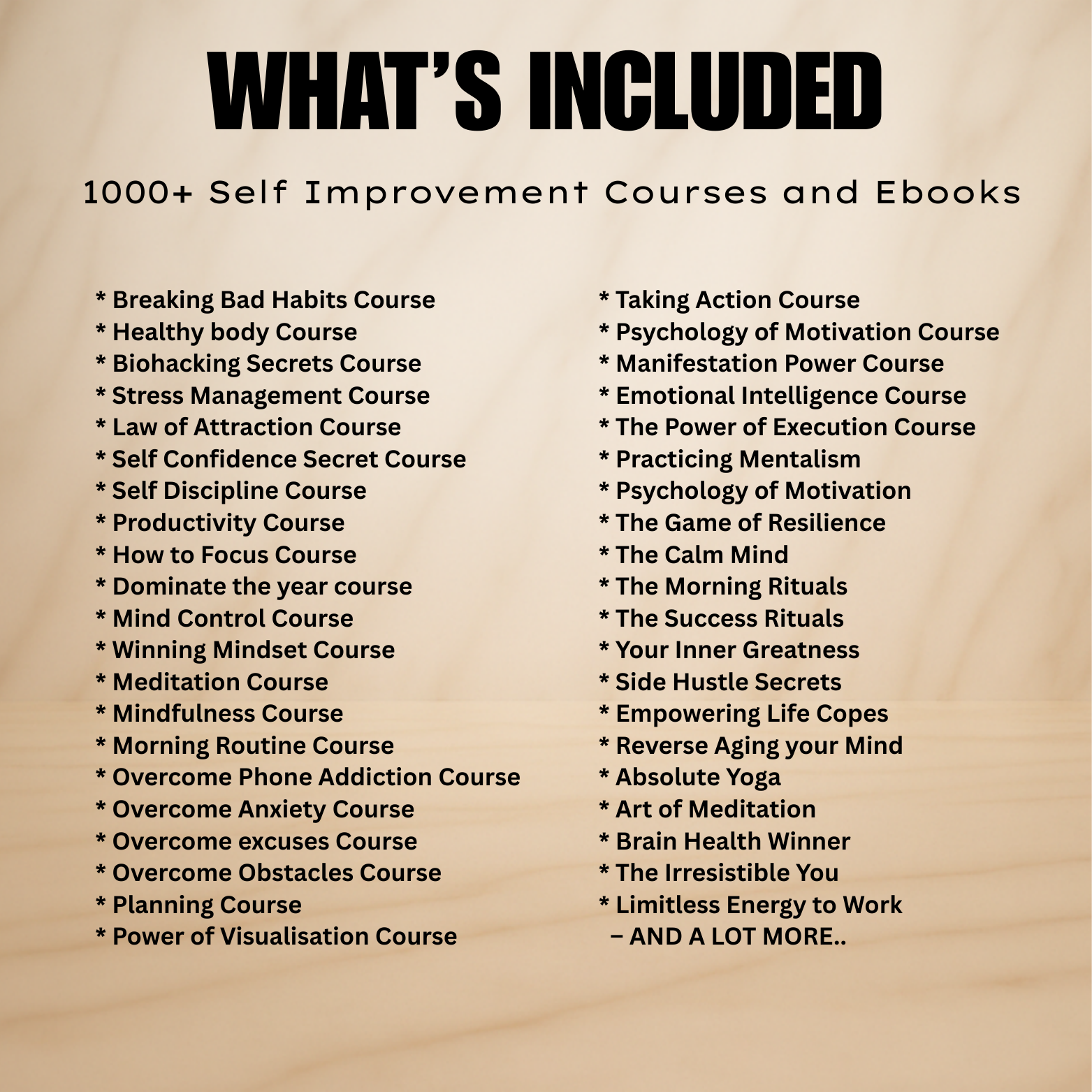 SELF IMPROVEMENT COURSES BUNDLE